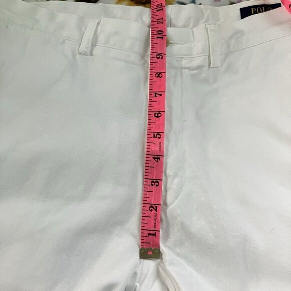 Polo Ralph Lauren Pants Mens 35 White Chino Trousers Flat Front Classic Fit - Picture 9 of 13